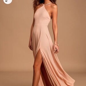 LULUS Blush pink maxi dress size L